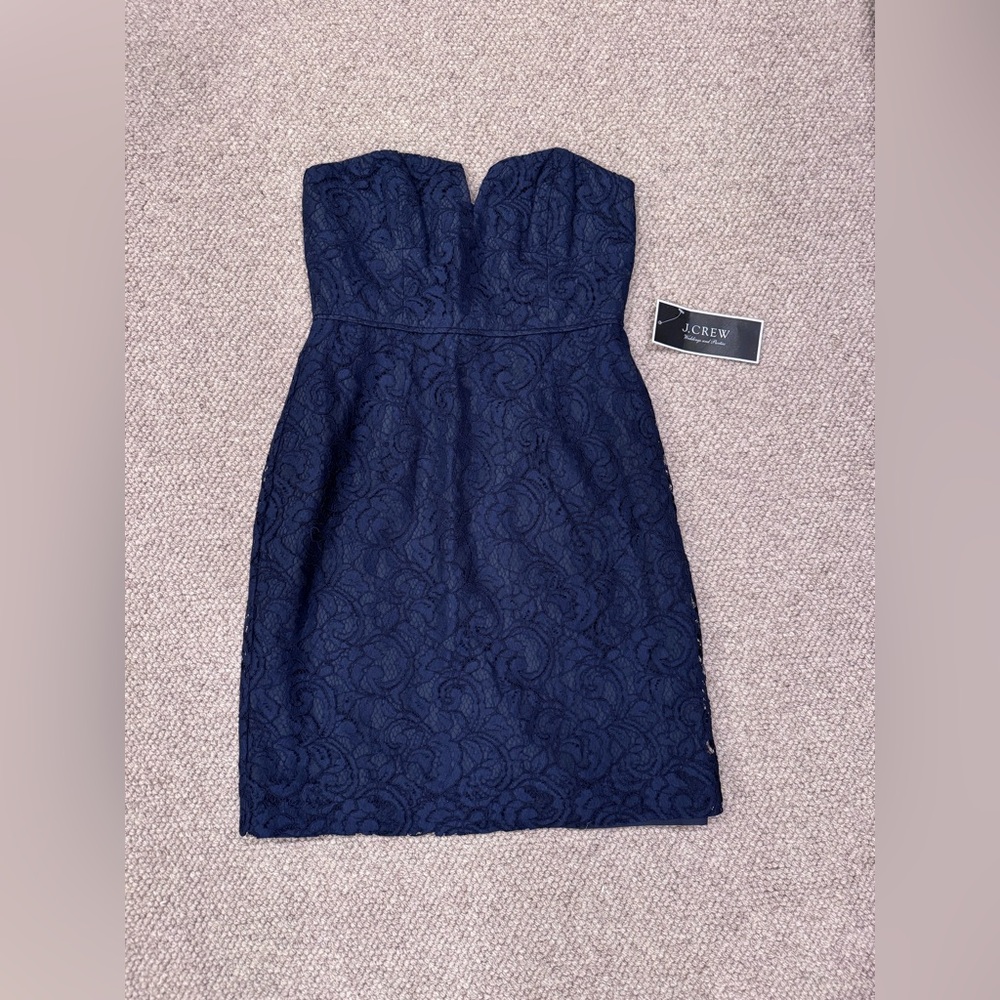 J. Crew Midnight Blue Strapless Dress
Size 4
NWT